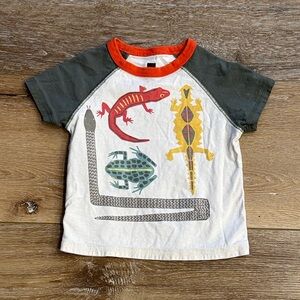Tea Collection Kids Reptile Tee - Red, Yellow, Green